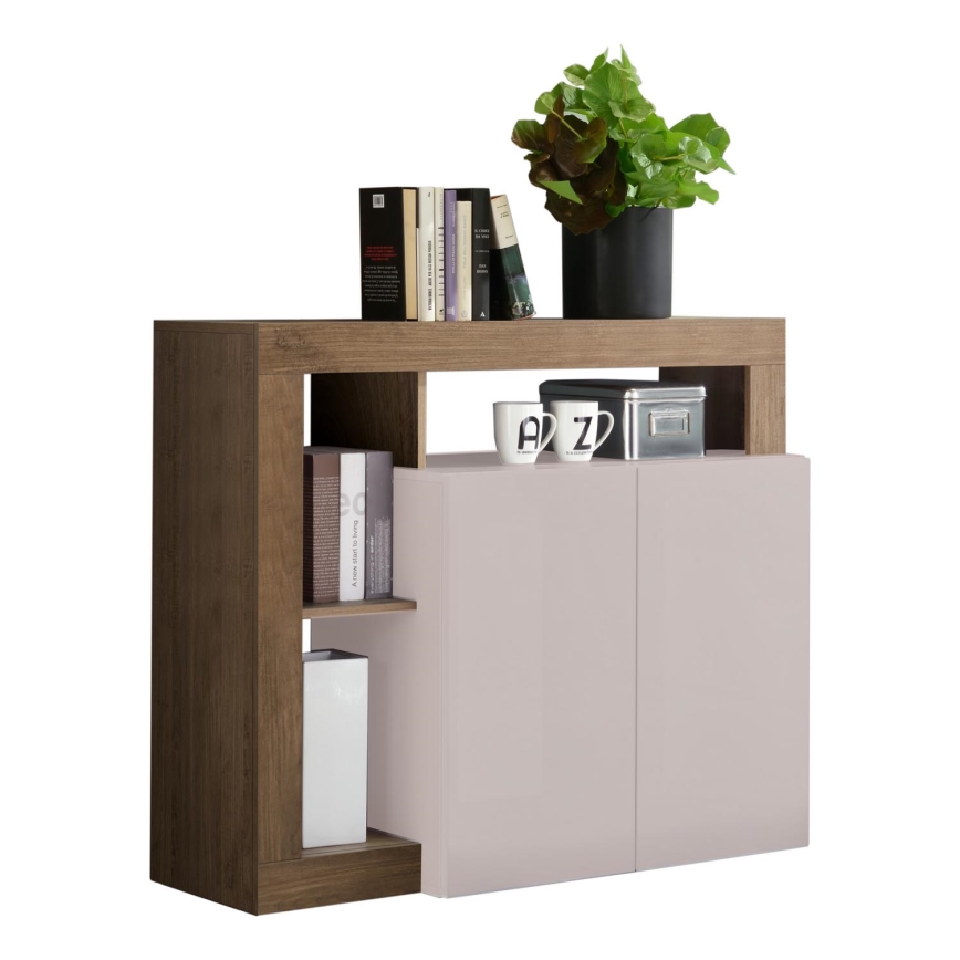 Commode LENOR cachemire/chêne