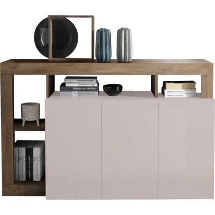 Commode LENOR cachemire/chêne