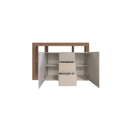 Commode LENOR cachemire/chêne