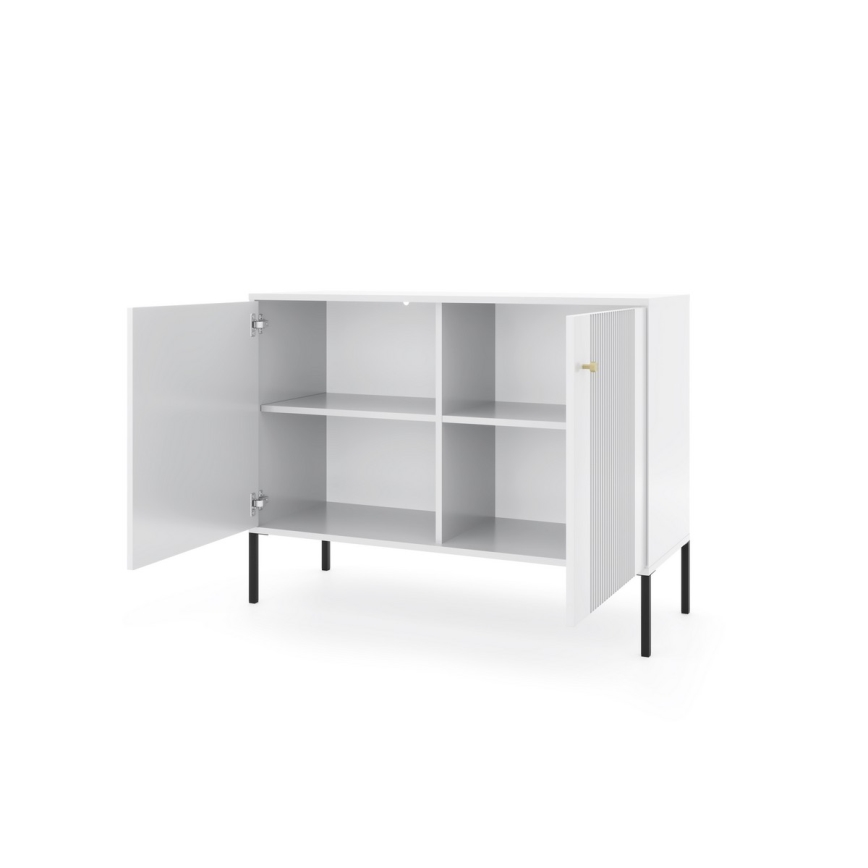Commode LUE 104x39 cm blanche/noire