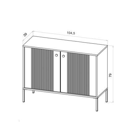 Commode LUE blanche/noire