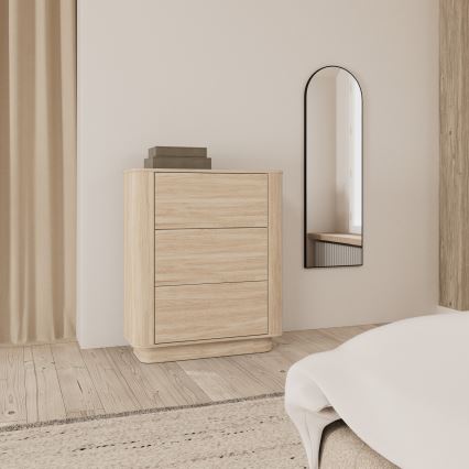 Commode MADERA 90 x 107 cm chêne blanchi