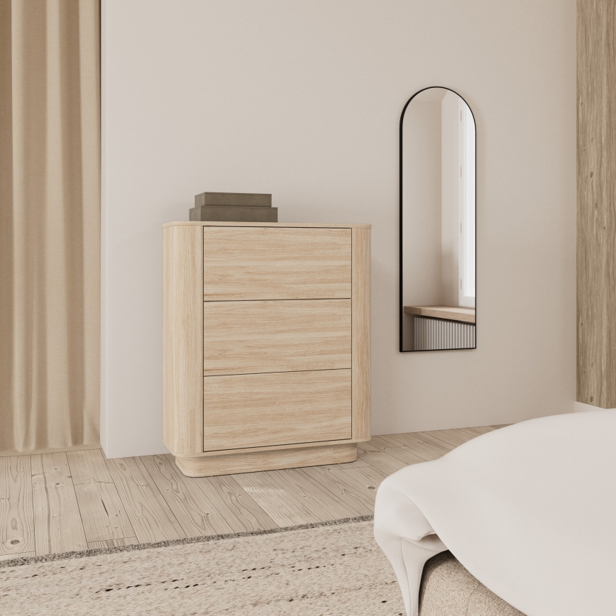 Commode MADERA 90 x 107 cm chêne blanchi