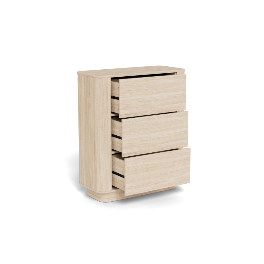 Commode MADERA 90 x 107 cm chêne blanchi