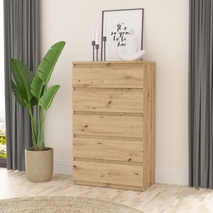 Commode MAO à tiroirs, chêne artisan