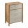Commode MENTA 90x108x47 cm chêne Wotan/gris