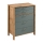 Commode MENTA 90x108x47 cm chêne Wotan/vert