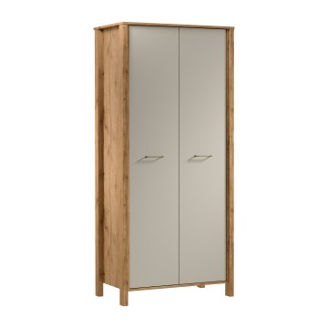 Commode MENTA 90x200x53 cm chêne Wotan/gris