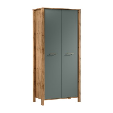 Commode MENTA 90x200x53 cm chêne Wotan/vert