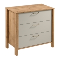 Commode MENTA 90x81x47 cm chêne Wotan/gris