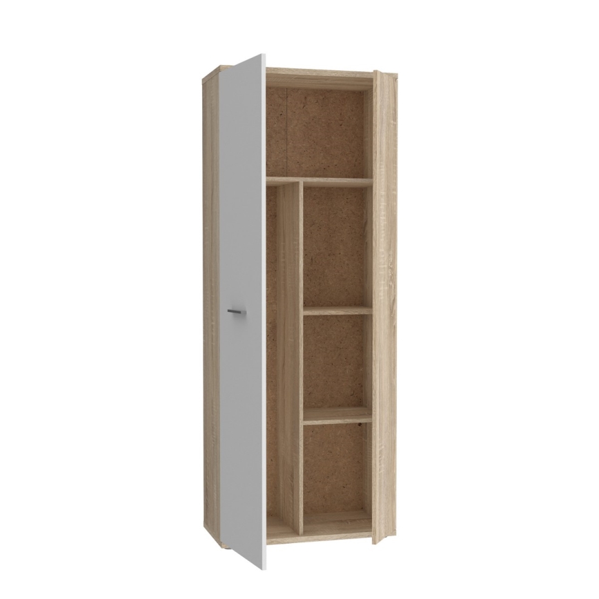 Commode/Meuble à chaussures SIMO chêne sonoma/blanc