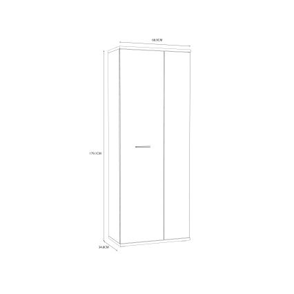 Commode/Meuble à chaussures SIMO chêne sonoma/blanc