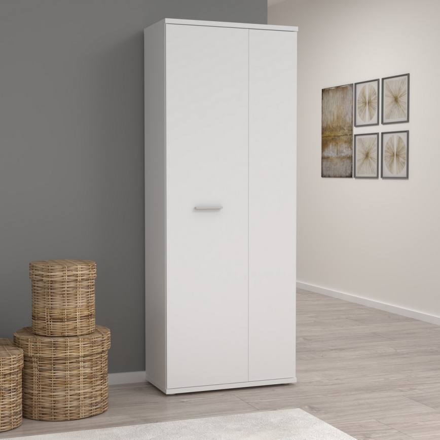 Commode / meuble à chaussures SIMO, couleur blanche