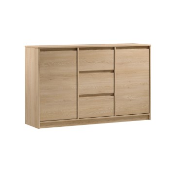 Commode MIYABI 138 x 86 x 40 cm, chêne Cremona