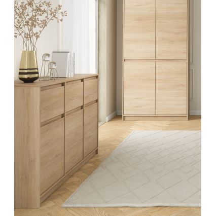 Commode MIYABI 138x86x40 cm chêne Cremona