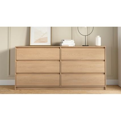 Commode MIYABI 181 x 86 x 40 cm chêne Cremona