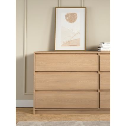 Commode MIYABI 181 x 86 x 40 cm chêne Cremona