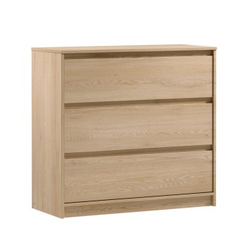 Commode MIYABI 92x86x40 cm chêne Cremona