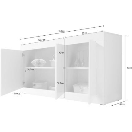 Commode NERILA blanche