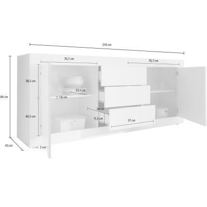 Commode NERILA blanche