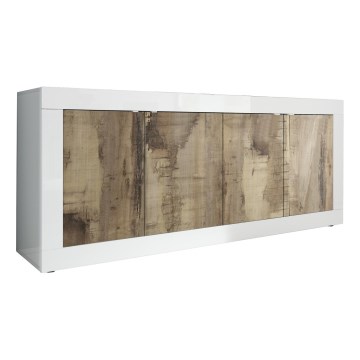 Commode NERILA blanche/marron