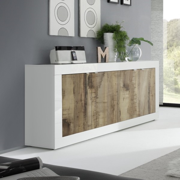 Commode NERILA blanche/marron