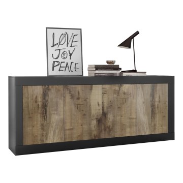 Commode NERILA noir/marron