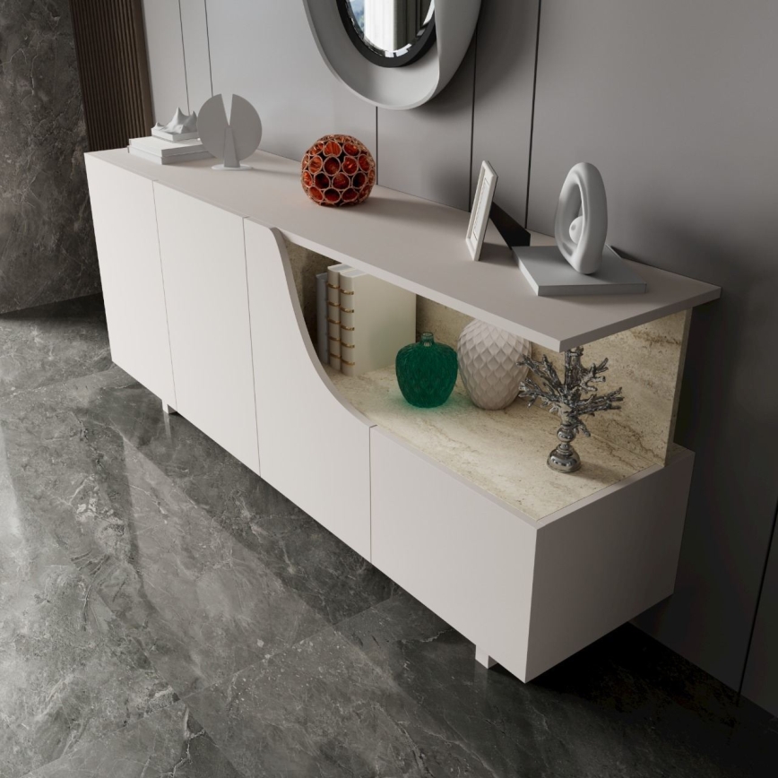 Commode ORBIS 180x40 cm crème/beige
