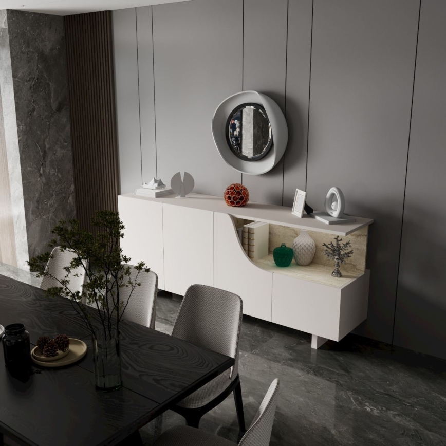 Commode ORBIS 180x40 cm crème/beige