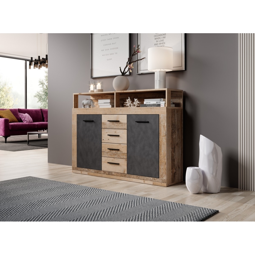 Commode RUNA brun clair/anthracite