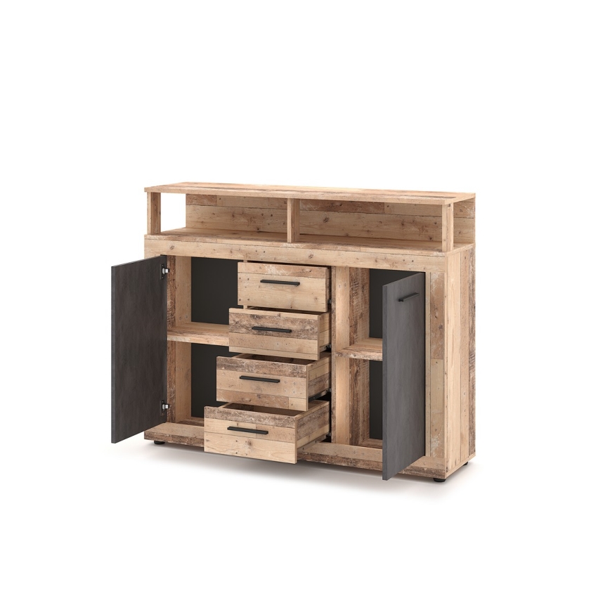 Commode RUNA brun clair/anthracite