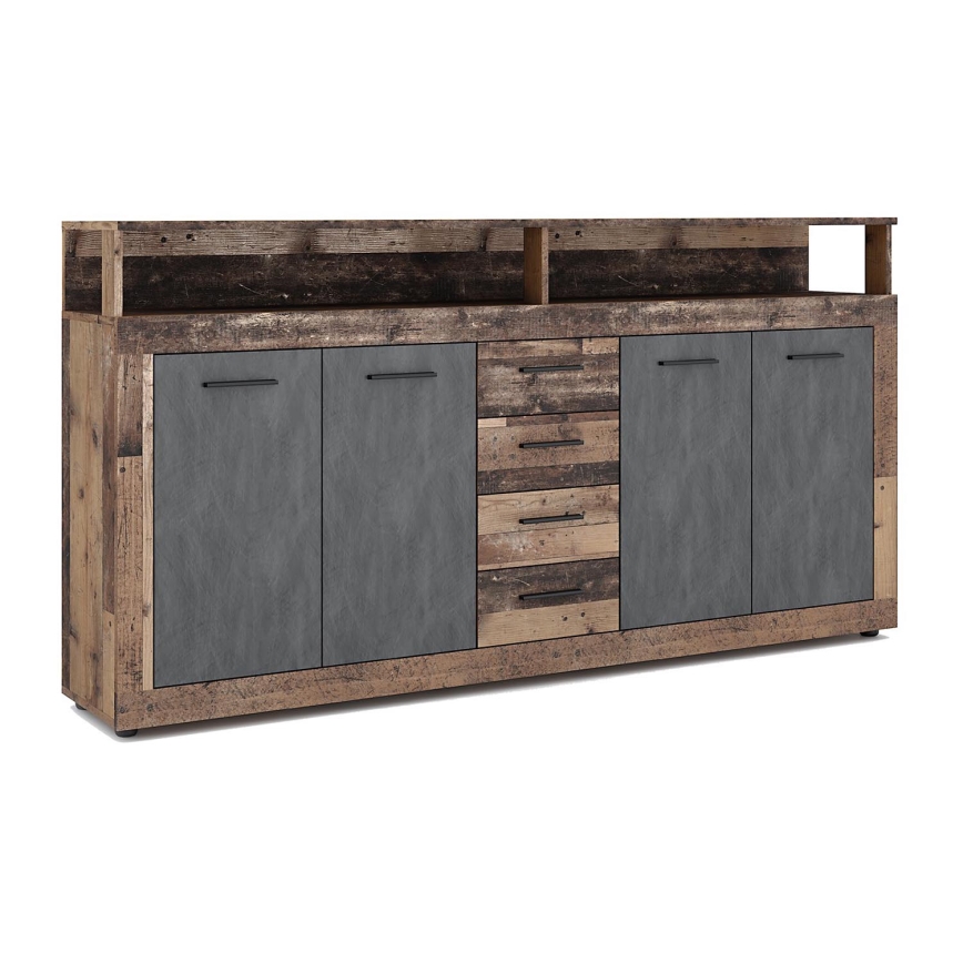 Commode RUNA brun foncé/anthracite