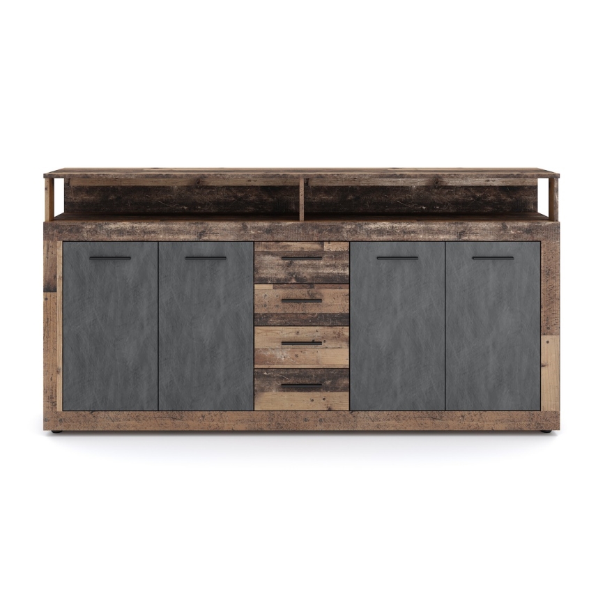 Commode RUNA brun foncé/anthracite