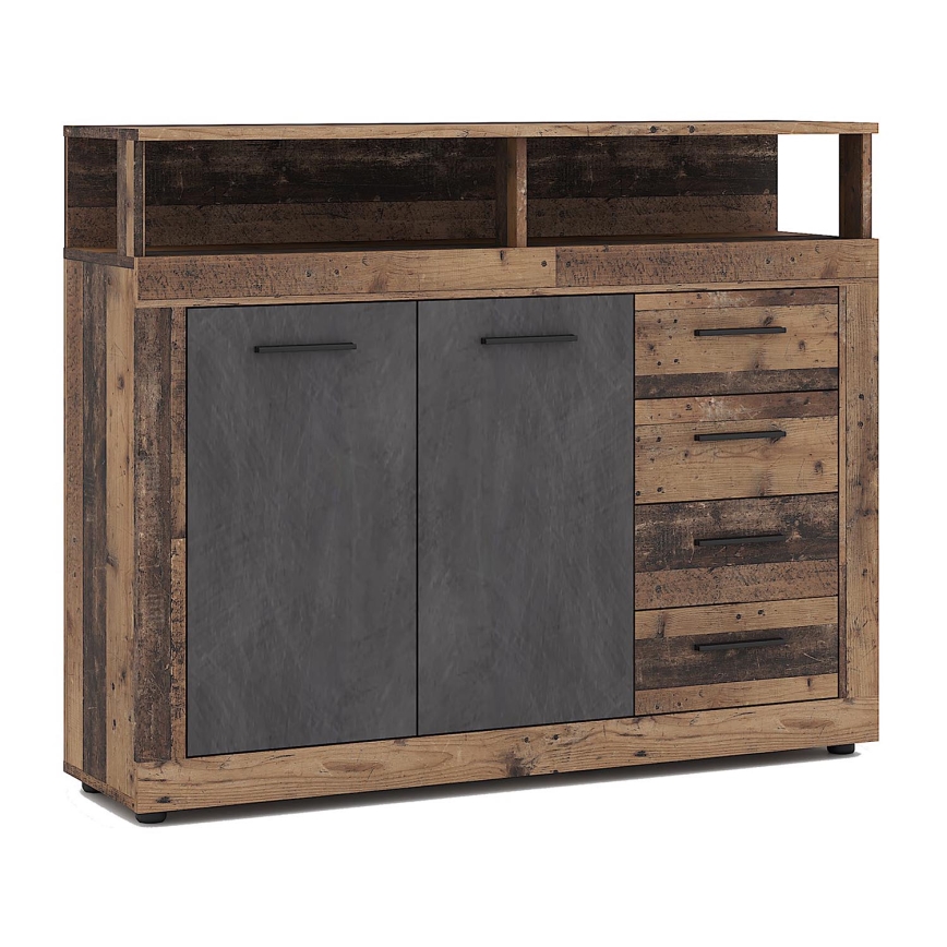 Commode RUNA brun foncé/anthracite