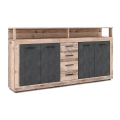 Commode RUNA chêne clair/anthracite