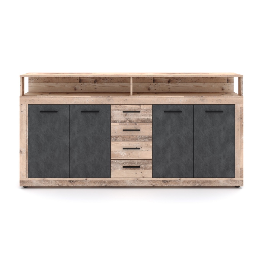 Commode RUNA chêne clair/anthracite