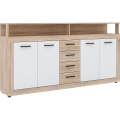 Commode RUNA chêne sonoma/blanc
