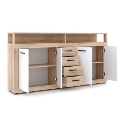 Commode RUNA chêne sonoma/blanc