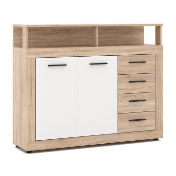Commode RUNA chêne Sonoma/blanc