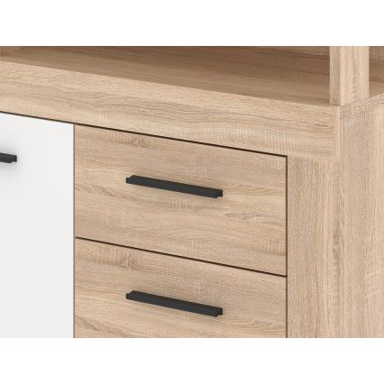 Commode RUNA chêne Sonoma/blanc