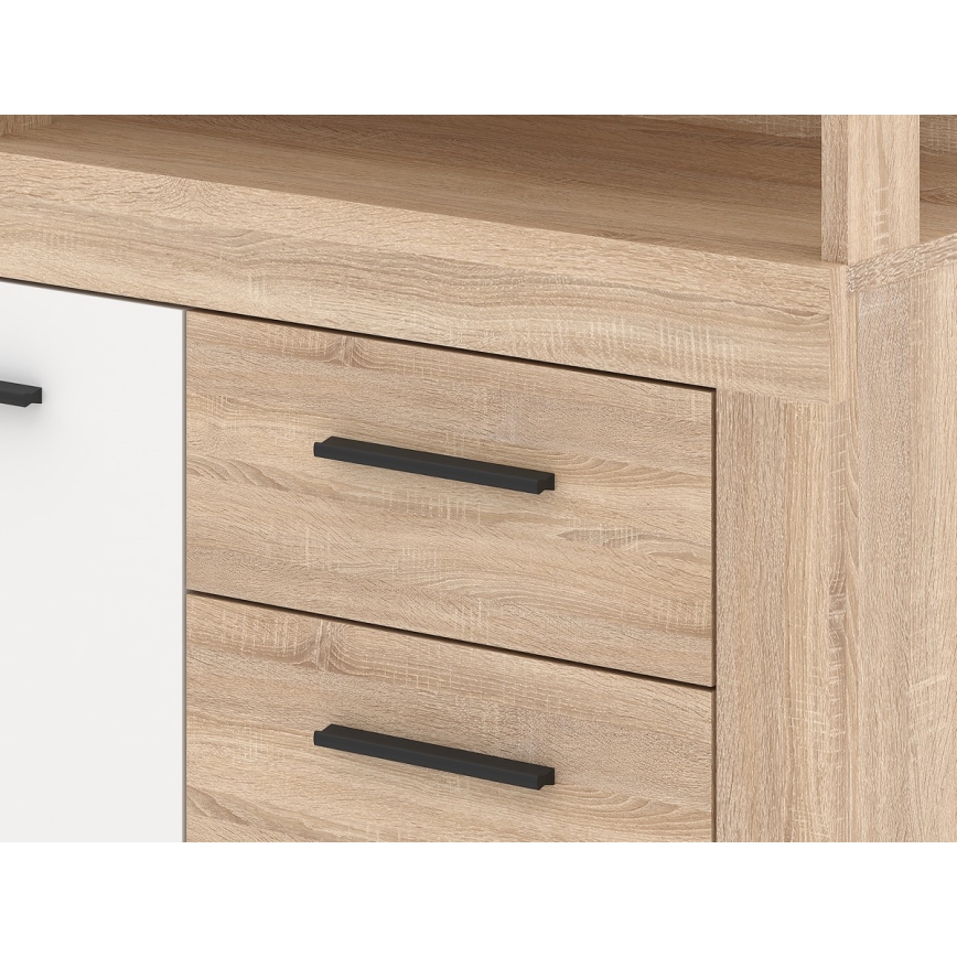 Commode RUNA chêne Sonoma/blanc