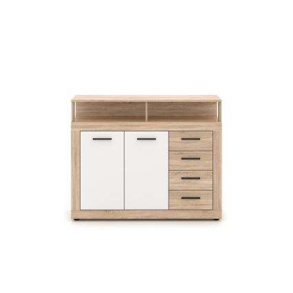 Commode RUNA chêne Sonoma/blanc