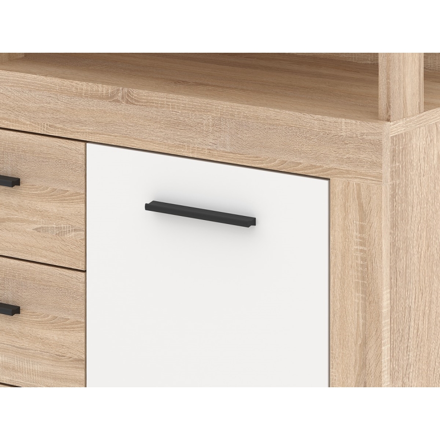 Commode RUNA chêne sonoma/blanc
