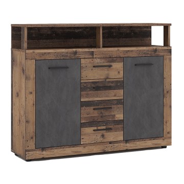 Commode RUNA marron foncé/anthracite