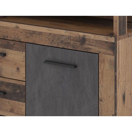 Commode RUNA marron foncé/anthracite