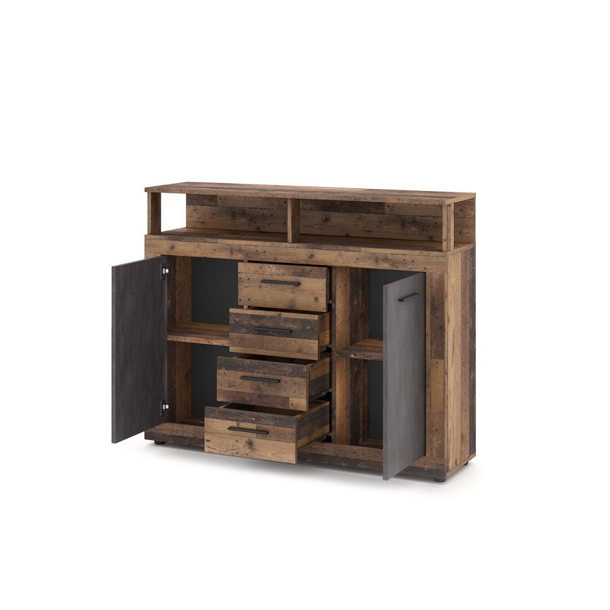 Commode RUNA marron foncé/anthracite