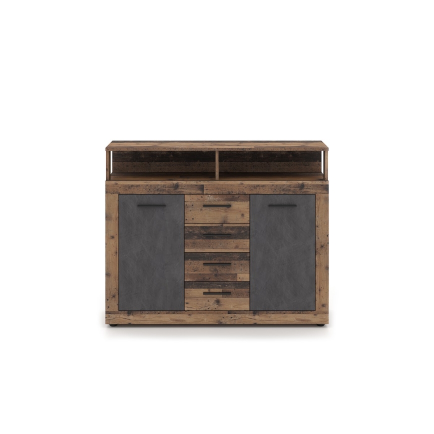 Commode RUNA marron foncé/anthracite
