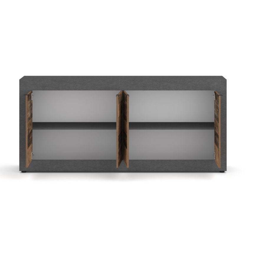 Commode RUNEA brun foncé/anthracite