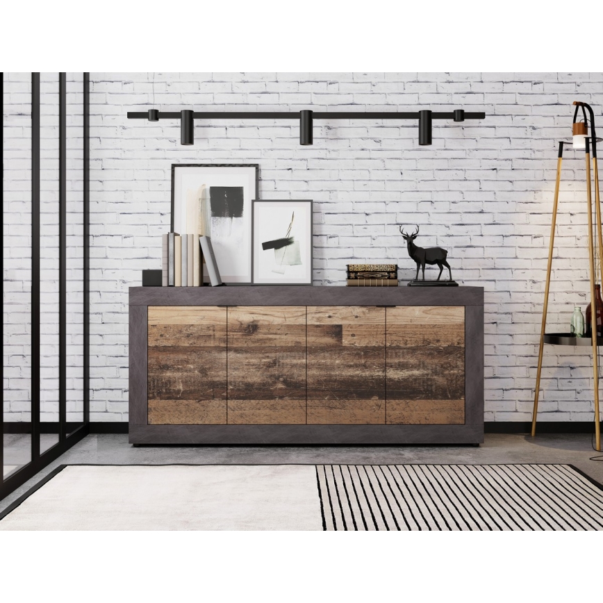 Commode RUNEA brun foncé/anthracite