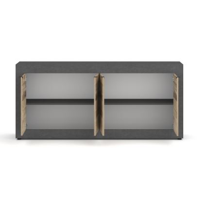 Commode RUNEA chêne clair/anthracite